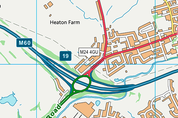 M24 4GU map - OS VectorMap District (Ordnance Survey)