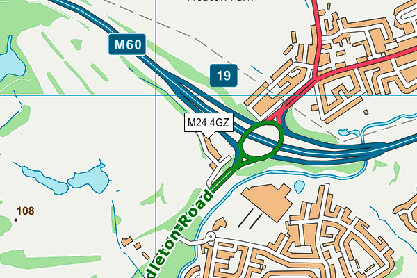 M24 4GZ map - OS VectorMap District (Ordnance Survey)