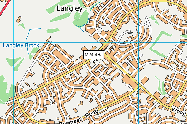 M24 4HJ map - OS VectorMap District (Ordnance Survey)