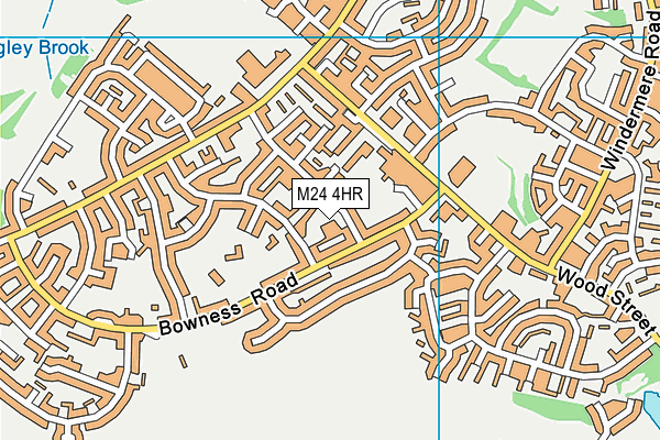 M24 4HR map - OS VectorMap District (Ordnance Survey)