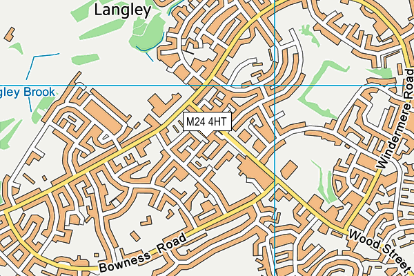 M24 4HT map - OS VectorMap District (Ordnance Survey)