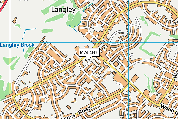 M24 4HY map - OS VectorMap District (Ordnance Survey)
