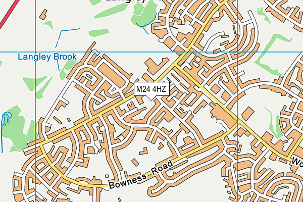 M24 4HZ map - OS VectorMap District (Ordnance Survey)