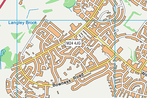 M24 4JG map - OS VectorMap District (Ordnance Survey)