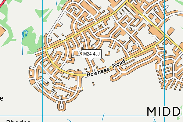 M24 4JJ map - OS VectorMap District (Ordnance Survey)