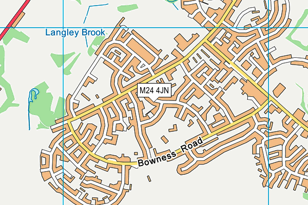 M24 4JN map - OS VectorMap District (Ordnance Survey)
