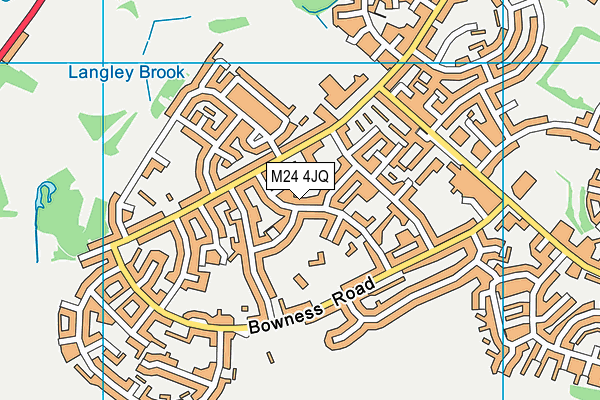 M24 4JQ map - OS VectorMap District (Ordnance Survey)