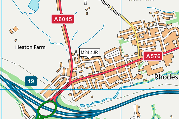 M24 4JR map - OS VectorMap District (Ordnance Survey)