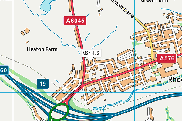 M24 4JS map - OS VectorMap District (Ordnance Survey)