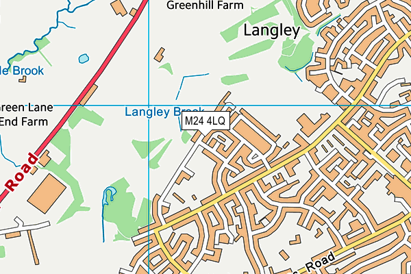 M24 4LQ map - OS VectorMap District (Ordnance Survey)