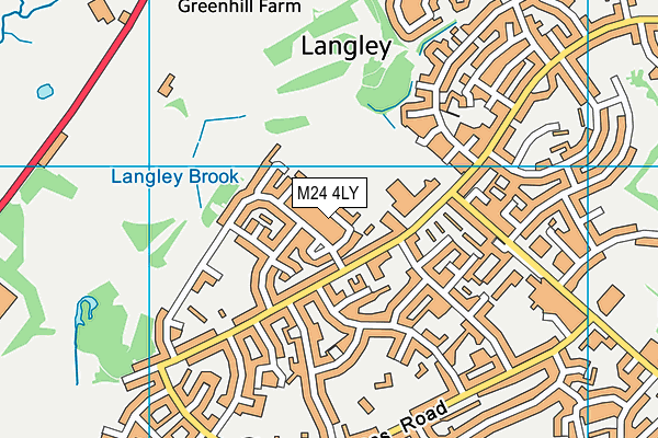 M24 4LY map - OS VectorMap District (Ordnance Survey)
