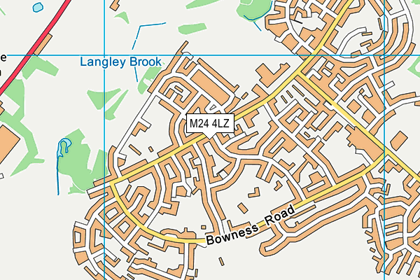 M24 4LZ map - OS VectorMap District (Ordnance Survey)