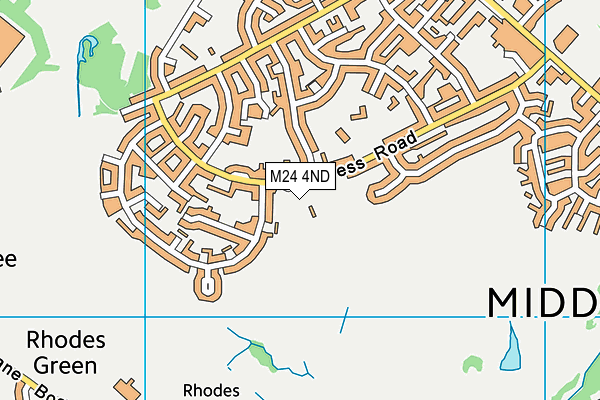 M24 4ND map - OS VectorMap District (Ordnance Survey)