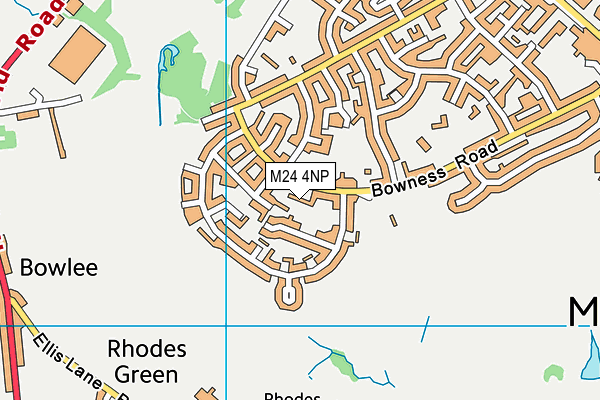 M24 4NP map - OS VectorMap District (Ordnance Survey)