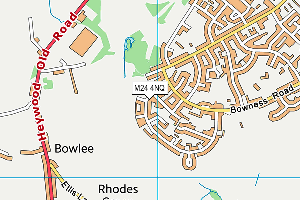M24 4NQ map - OS VectorMap District (Ordnance Survey)