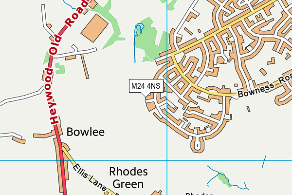 M24 4NS map - OS VectorMap District (Ordnance Survey)