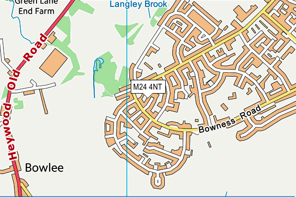 M24 4NT map - OS VectorMap District (Ordnance Survey)