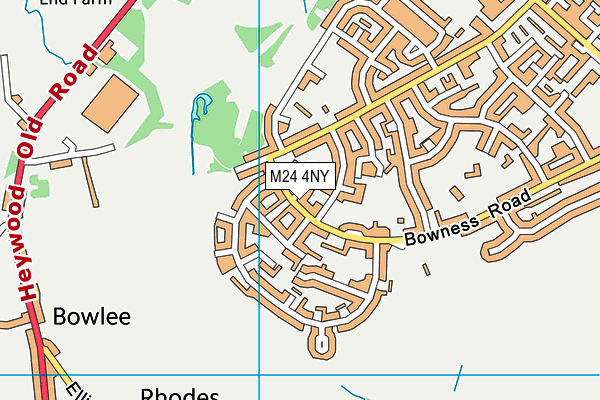 M24 4NY map - OS VectorMap District (Ordnance Survey)