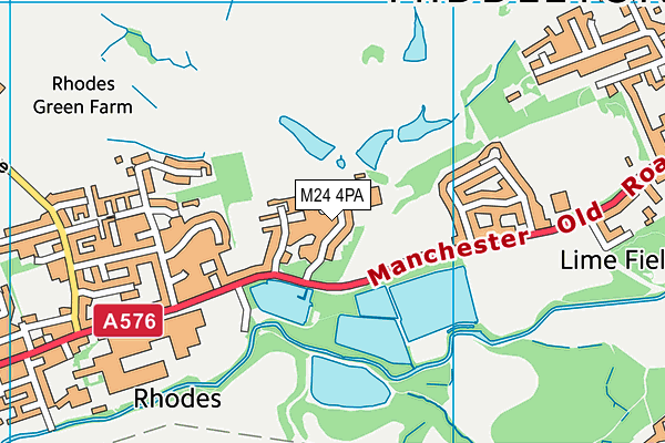 M24 4PA map - OS VectorMap District (Ordnance Survey)