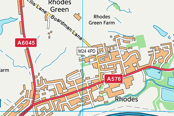 M24 4PD map - OS VectorMap District (Ordnance Survey)