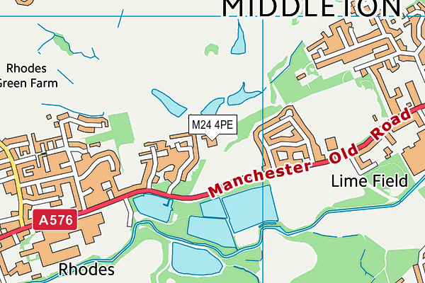 M24 4PE map - OS VectorMap District (Ordnance Survey)