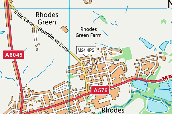 M24 4PS map - OS VectorMap District (Ordnance Survey)