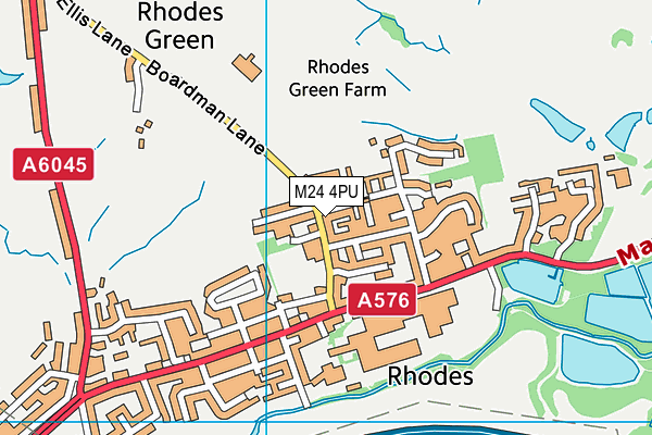 Little Heaton Church of England Primary School map (M24 4PU) - OS VectorMap District (Ordnance Survey)