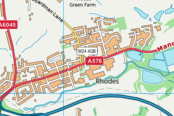 M24 4QB map - OS VectorMap District (Ordnance Survey)