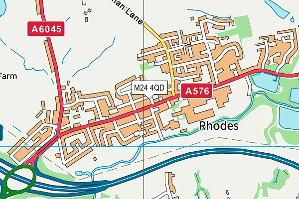 M24 4QD map - OS VectorMap District (Ordnance Survey)