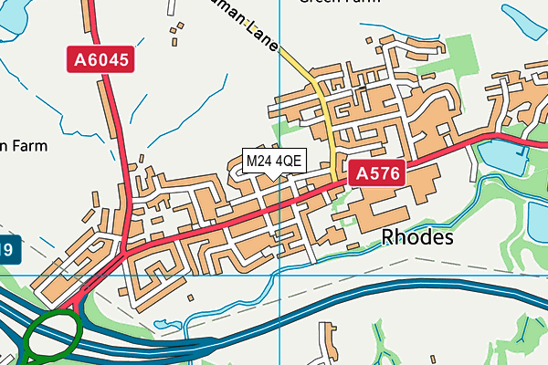 M24 4QE map - OS VectorMap District (Ordnance Survey)