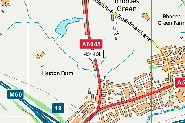 M24 4QL map - OS VectorMap District (Ordnance Survey)