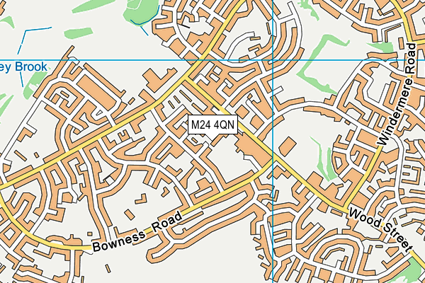 M24 4QN map - OS VectorMap District (Ordnance Survey)