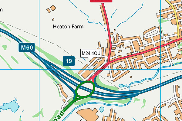 M24 4QU map - OS VectorMap District (Ordnance Survey)