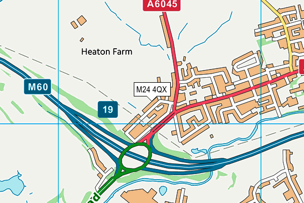 M24 4QX map - OS VectorMap District (Ordnance Survey)