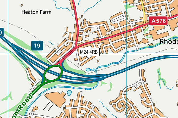 M24 4RB map - OS VectorMap District (Ordnance Survey)