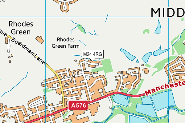 M24 4RG map - OS VectorMap District (Ordnance Survey)