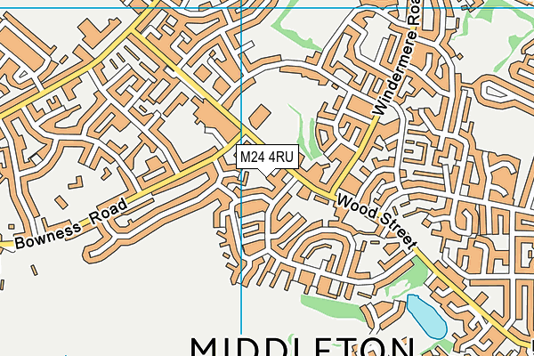 M24 4RU map - OS VectorMap District (Ordnance Survey)