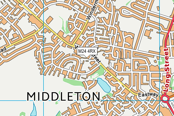 M24 4RX map - OS VectorMap District (Ordnance Survey)