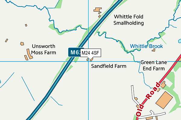 M24 4SF map - OS VectorMap District (Ordnance Survey)