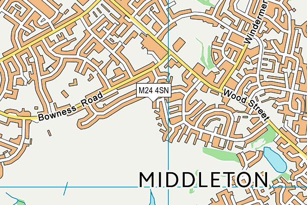 M24 4SN map - OS VectorMap District (Ordnance Survey)