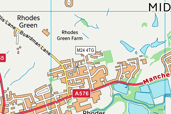 M24 4TG map - OS VectorMap District (Ordnance Survey)