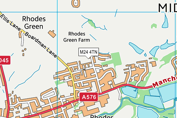 M24 4TN map - OS VectorMap District (Ordnance Survey)