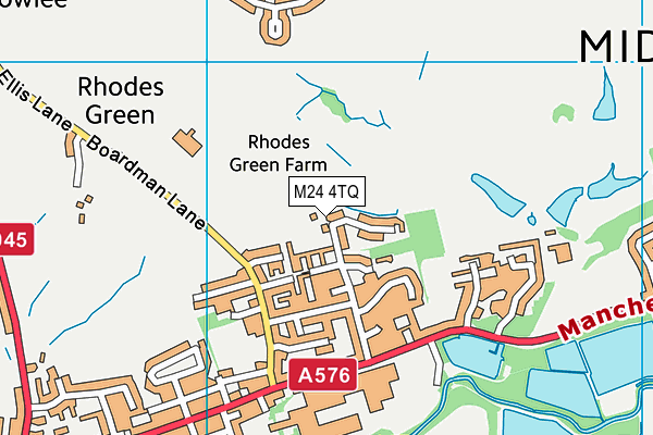 M24 4TQ map - OS VectorMap District (Ordnance Survey)