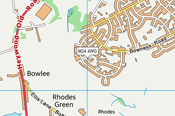 M24 4WG map - OS VectorMap District (Ordnance Survey)