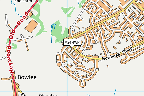 M24 4WP map - OS VectorMap District (Ordnance Survey)