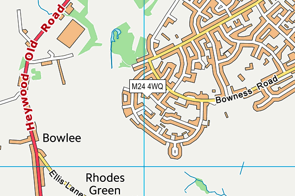 M24 4WQ map - OS VectorMap District (Ordnance Survey)