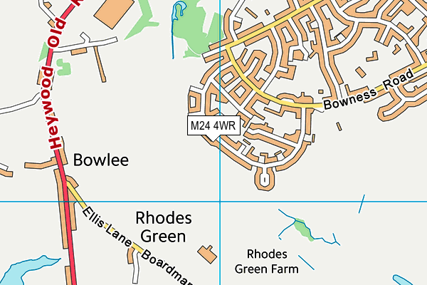 M24 4WR map - OS VectorMap District (Ordnance Survey)