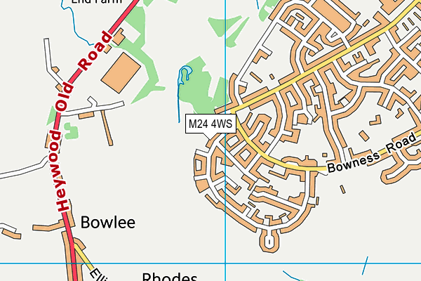 M24 4WS map - OS VectorMap District (Ordnance Survey)