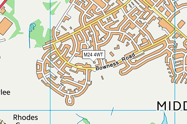 M24 4WT map - OS VectorMap District (Ordnance Survey)