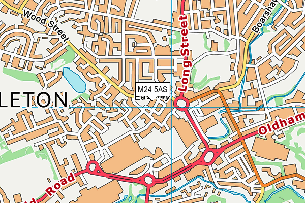 M24 5AS map - OS VectorMap District (Ordnance Survey)